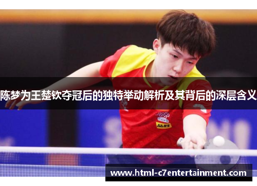 陈梦为王楚钦夺冠后的独特举动解析及其背后的深层含义